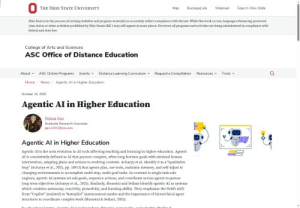 Agentic AI in Higher Education | ASC Office of Distance Education