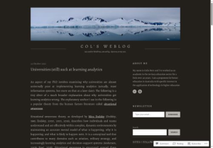 Universities (still) suck at learning analytics – Col's  Weblog