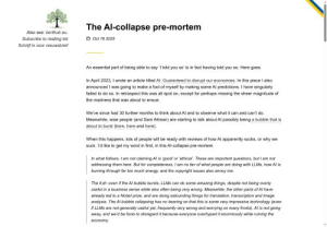 The AI-collapse pre-mortem - Bert Hubert's writings