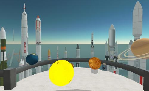 Second Life - Solar System Simulation: Taken in the Space Museum in Second Life.