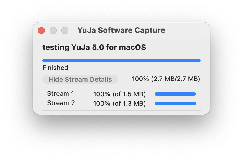 yuja 5 mac upload status window