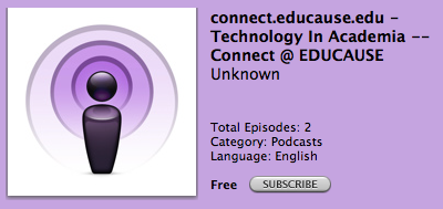 EDUCAUSE 2005 podcasts in iTunes
