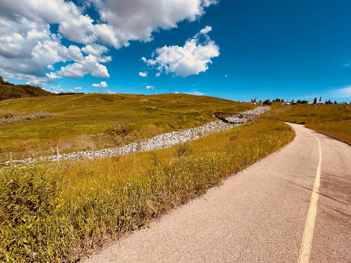 climbing up from the river
