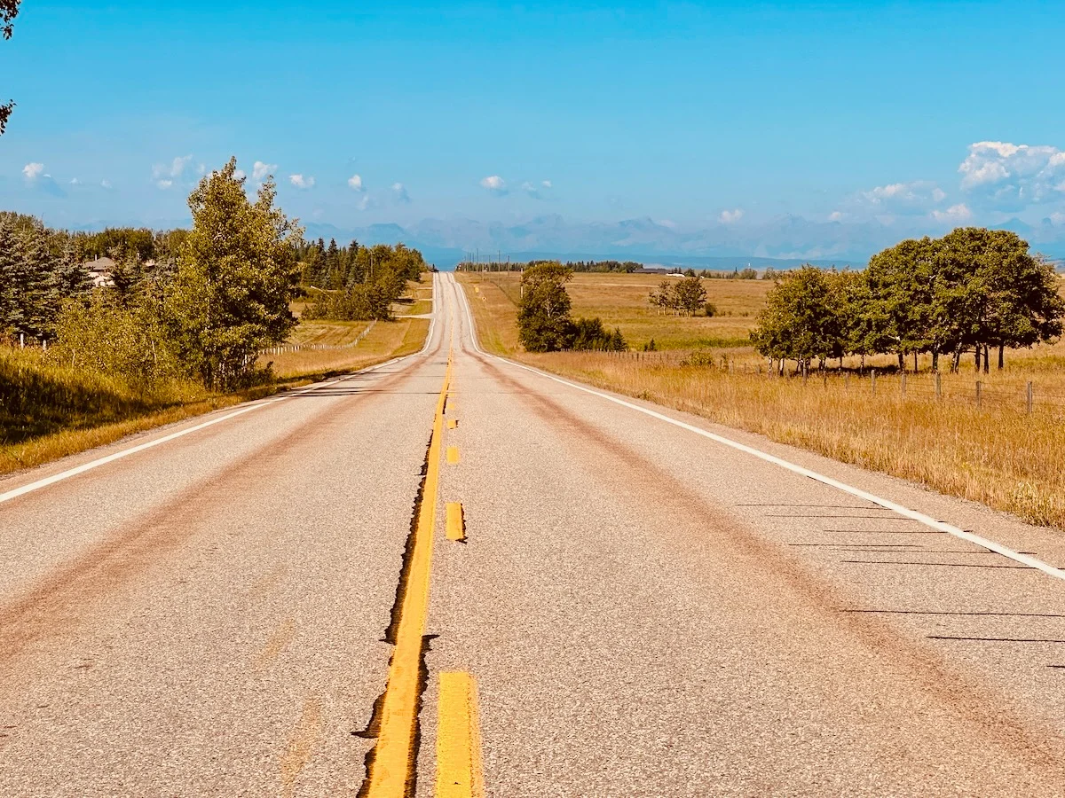 view straight down 262 to the rockies